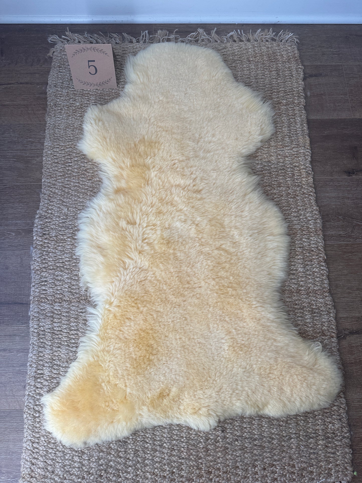 Nursery Sheepskin, Organic Relugan Sheepskin Mat – Natural, Hypoallergenic Short Wool