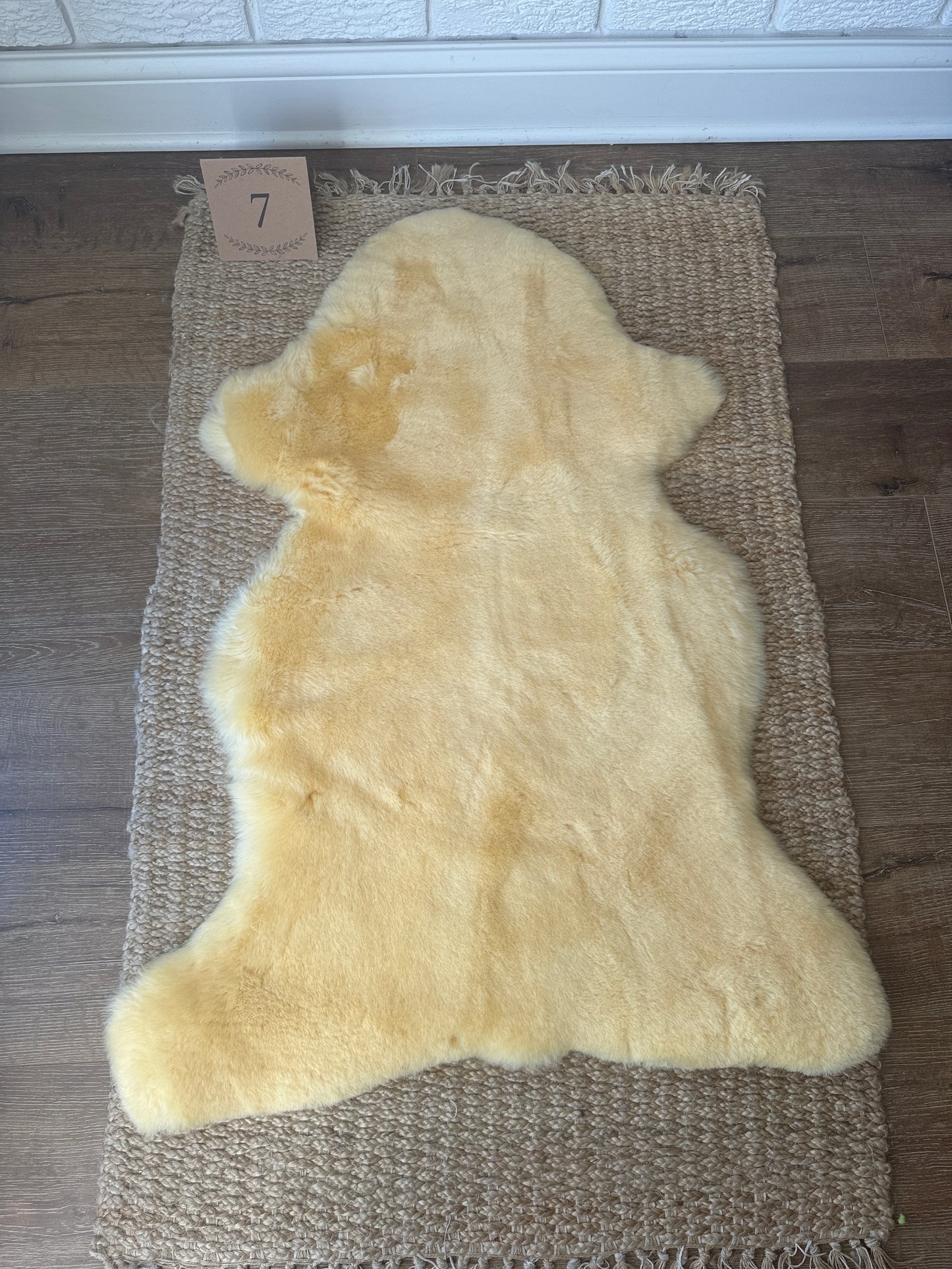 Nursery Sheepskin, Organic Relugan Sheepskin Mat – Natural, Hypoallergenic Short Wool