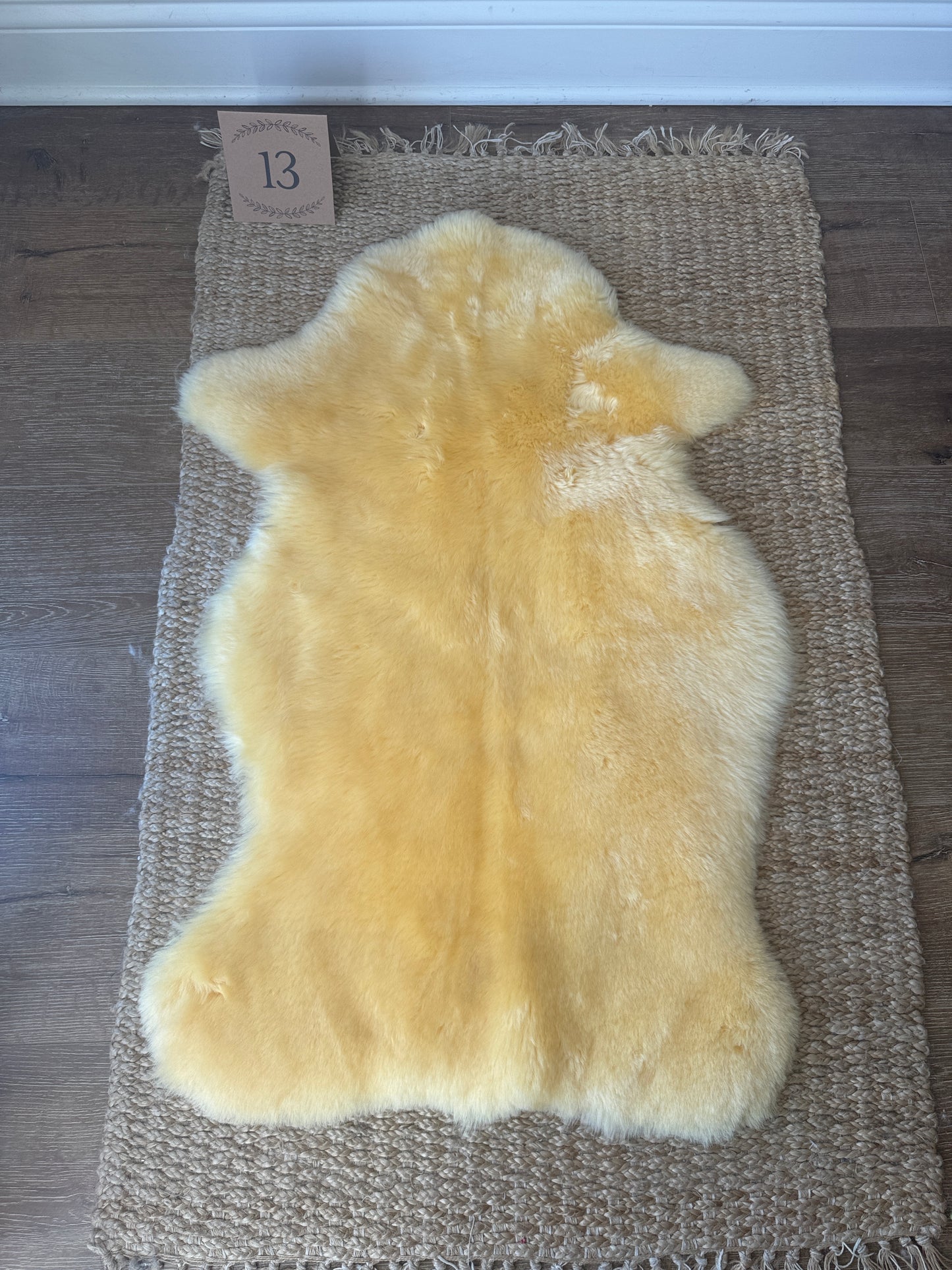 Nursery Sheepskin, Organic Relugan Sheepskin Mat – Natural, Hypoallergenic Short Wool