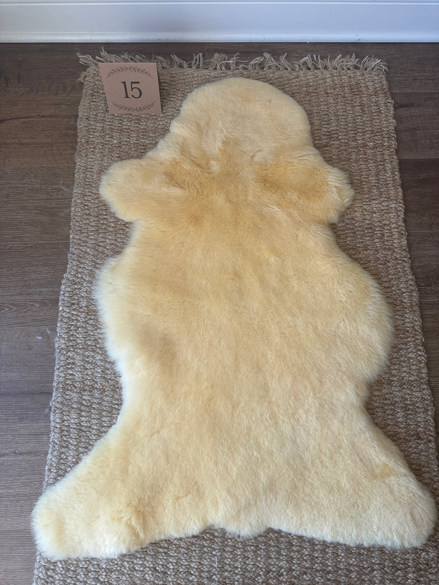 Nursery Sheepskin, Organic Relugan Sheepskin Mat – Natural, Hypoallergenic Short Wool