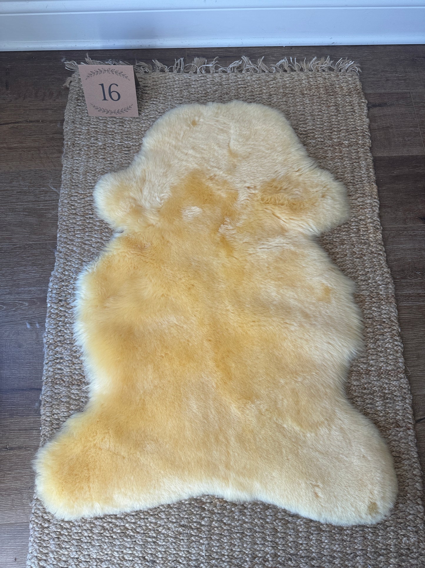 Nursery Sheepskin, Organic Relugan Sheepskin Mat – Natural, Hypoallergenic Short Wool