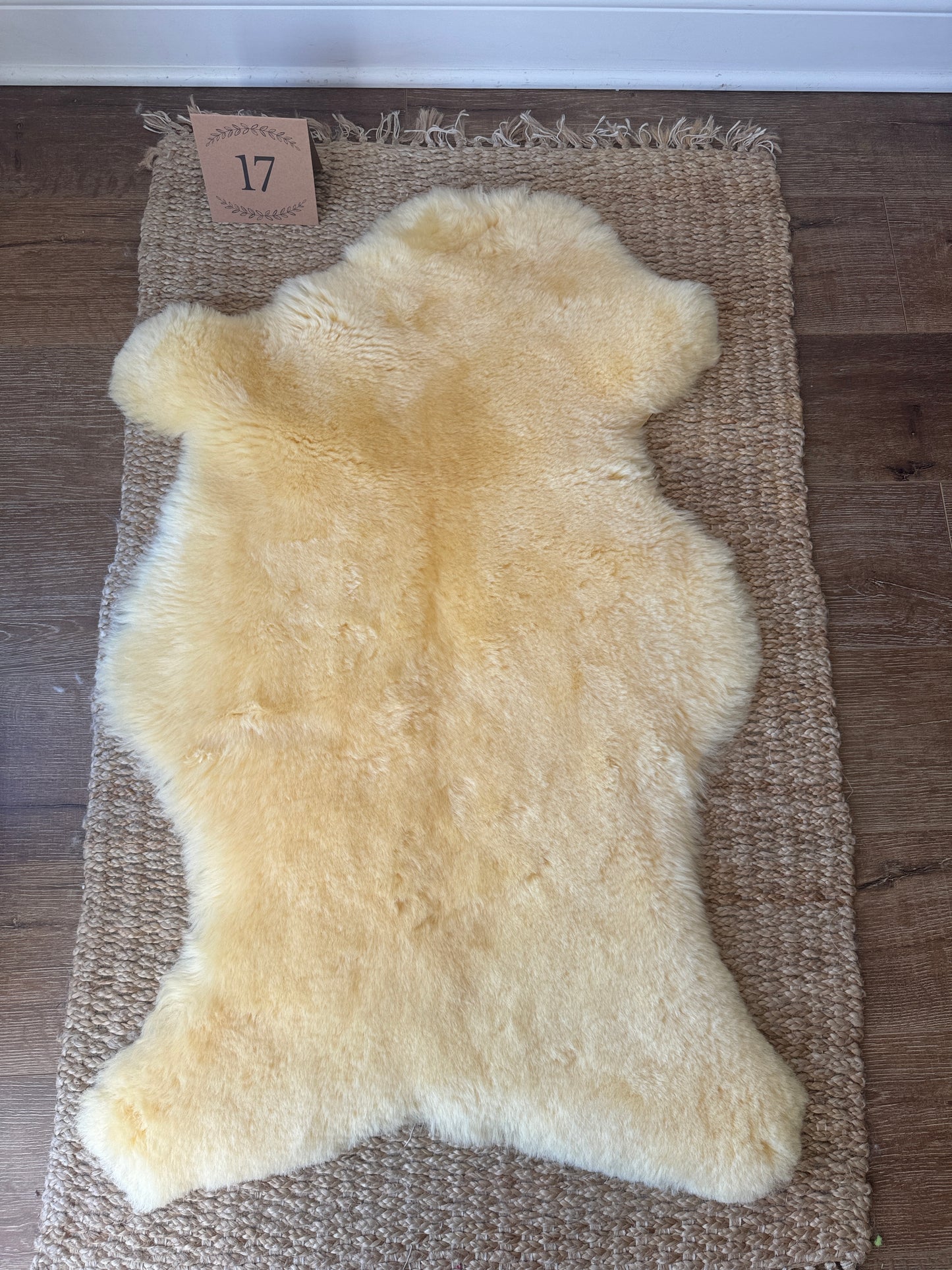Nursery Sheepskin, Organic Relugan Sheepskin Mat – Natural, Hypoallergenic Short Wool