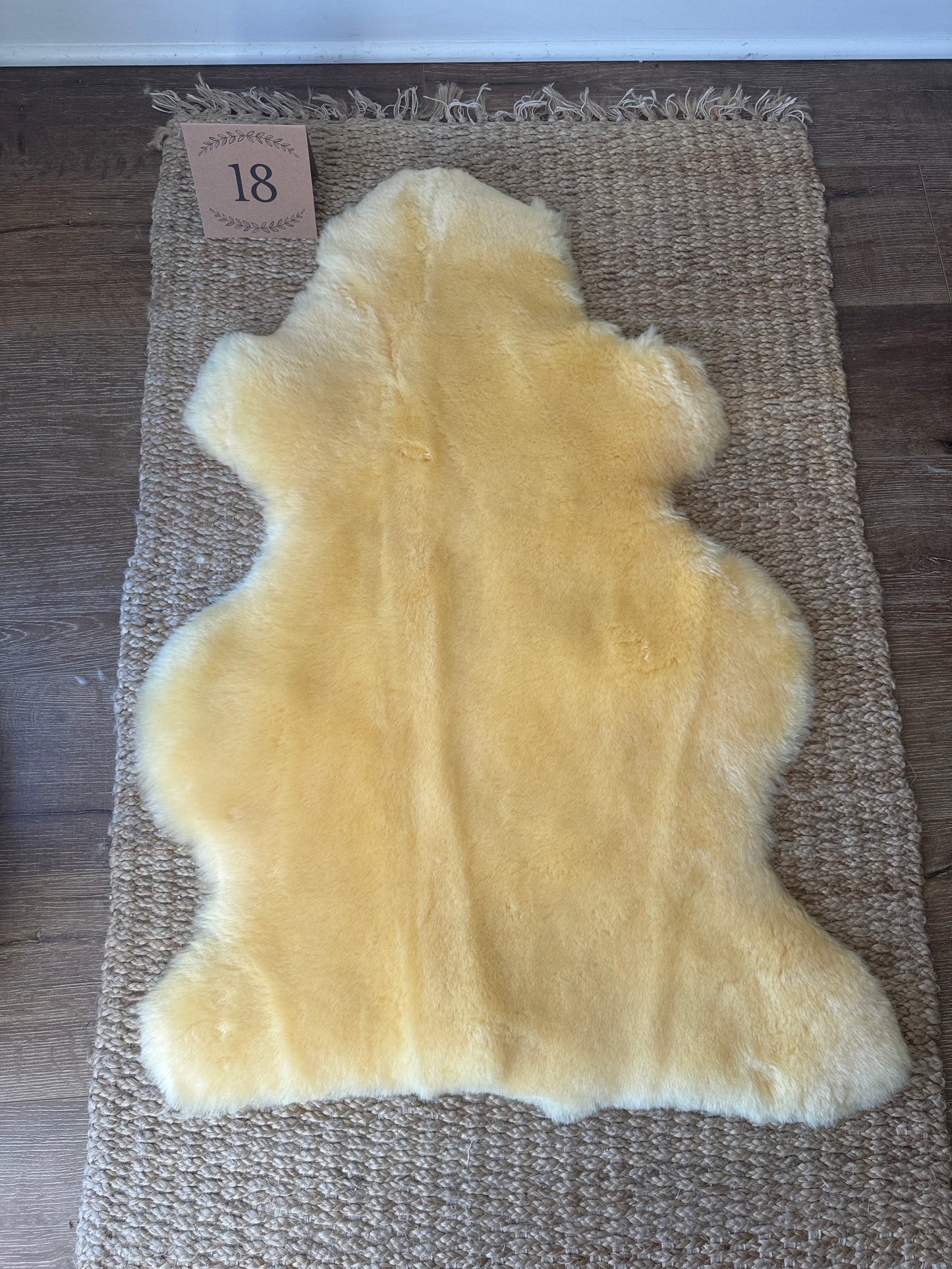 Nursery Sheepskin, Organic Relugan Sheepskin Mat – Natural, Hypoallergenic Short Wool