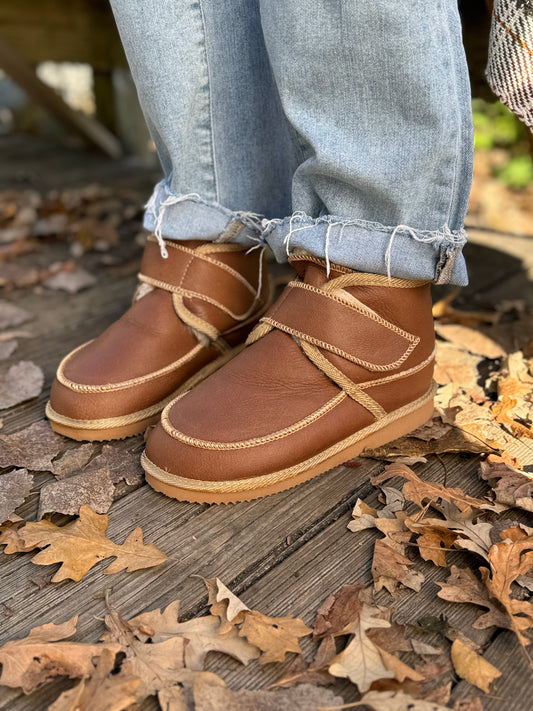 Handmade Sheepskin Merino Wool Slippers – Winter House Shoes for Men & Women LEO