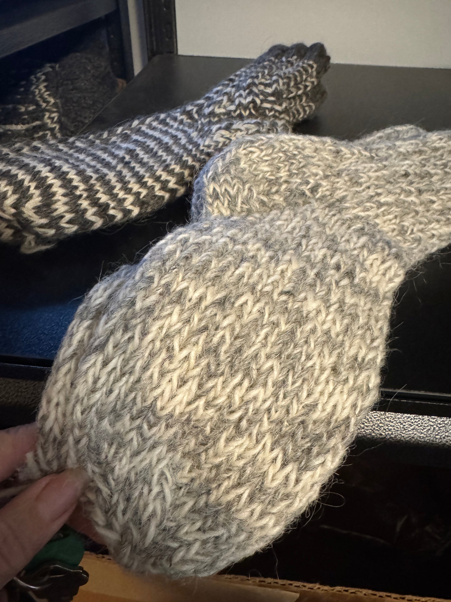 Follkee Hand Knitted 100% Organic Sheep Wool Socks Pure Wool