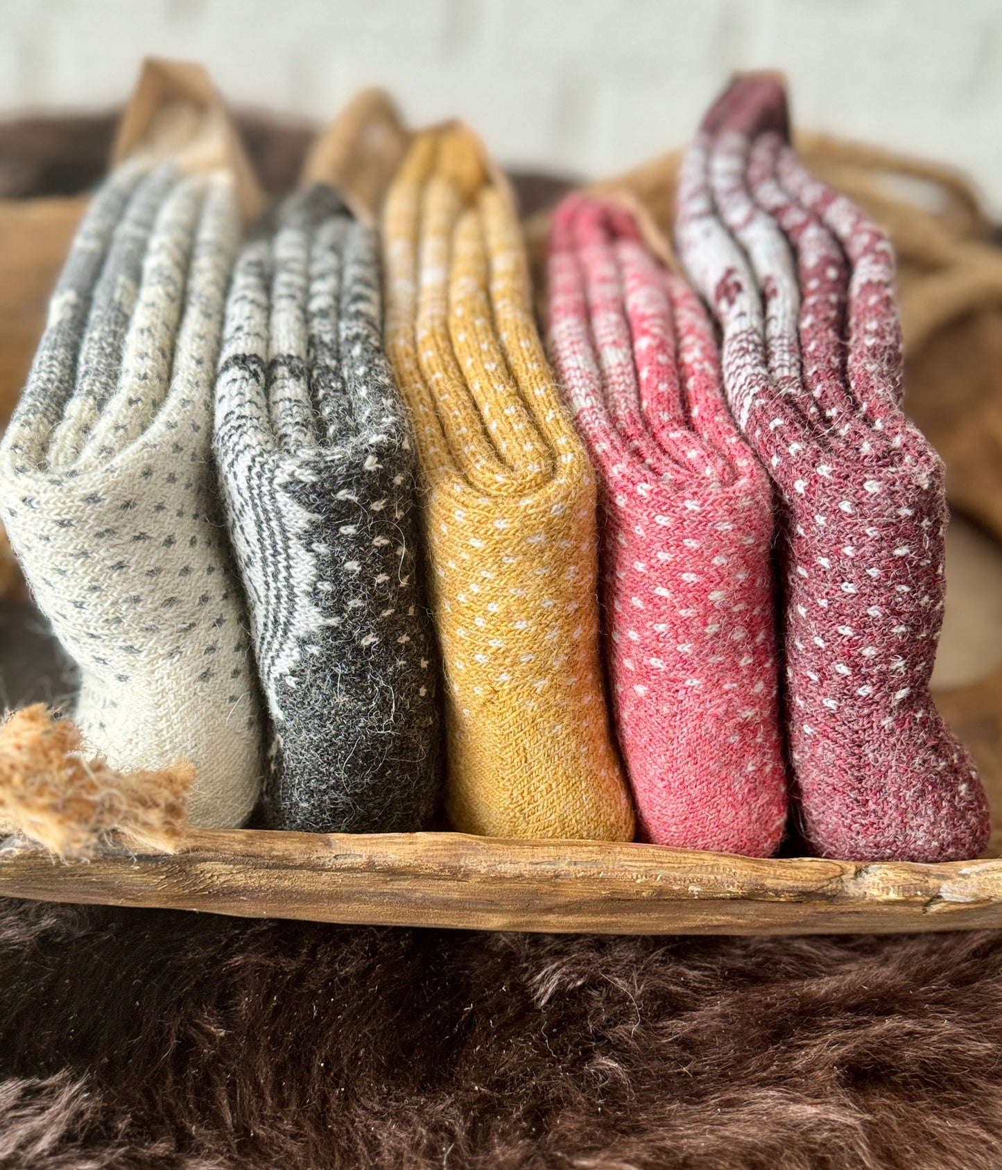 Follkee Alpaca Wool Socks SET Women's and Men's Perfect for Hiking, Trekking, Great Gift Idea