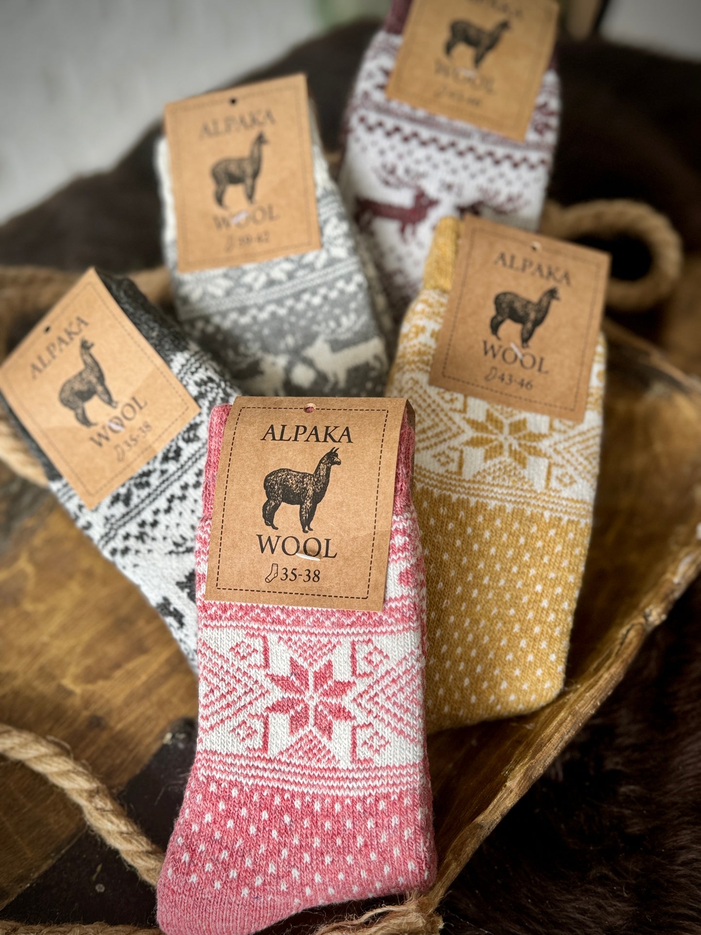 Follkee Alpaca Organic Wool Socks – Cozy, Fuzzy, Natural Socks | Perfect Gift Idea