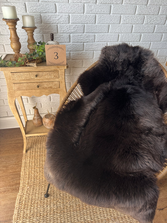 One‑of‑a‑Kind Genuine Sheepskin Rug | Natural, Eco‑Frendly, Handmade Sheepskin throw BSW2