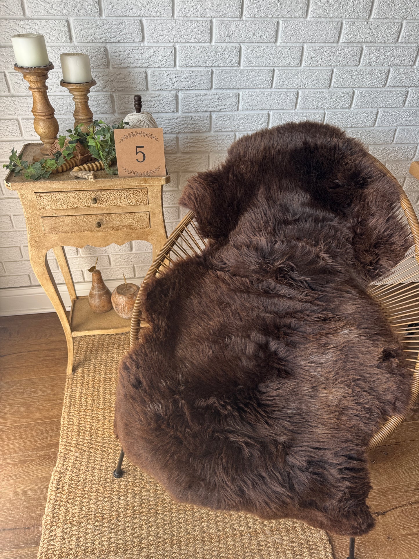 One‑of‑a‑Kind Genuine Sheepskin Rug | Natural, Eco‑Frendly, Handmade Sheepskin throw BSW2
