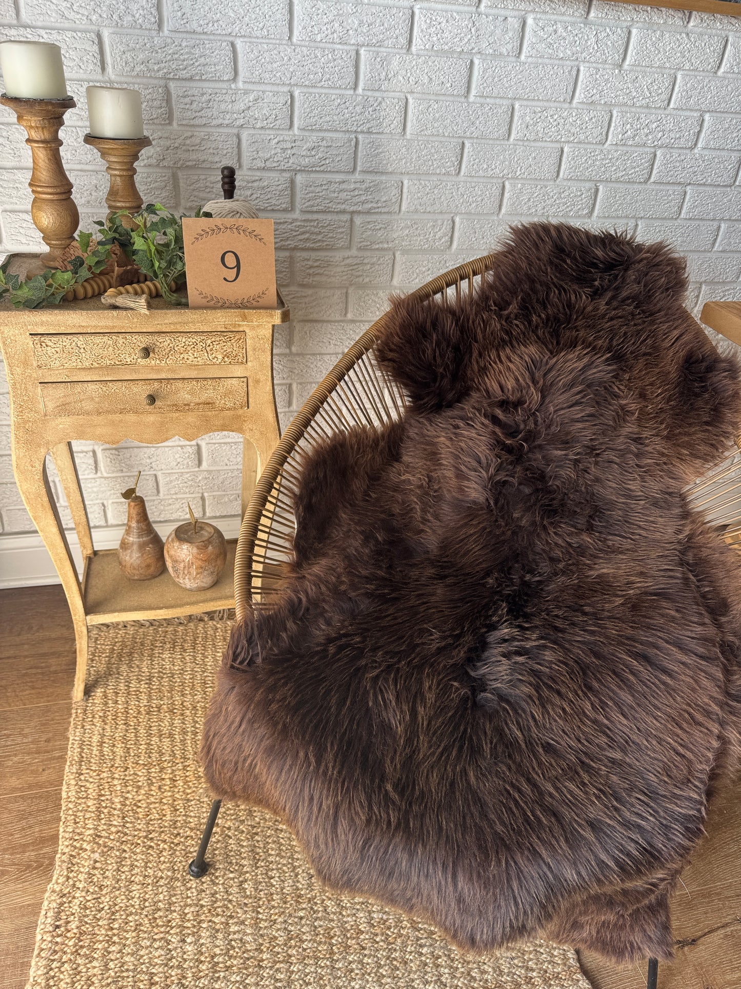 One‑of‑a‑Kind Genuine Sheepskin Rug | Natural, Eco‑Frendly, Handmade Sheepskin throw BSW2