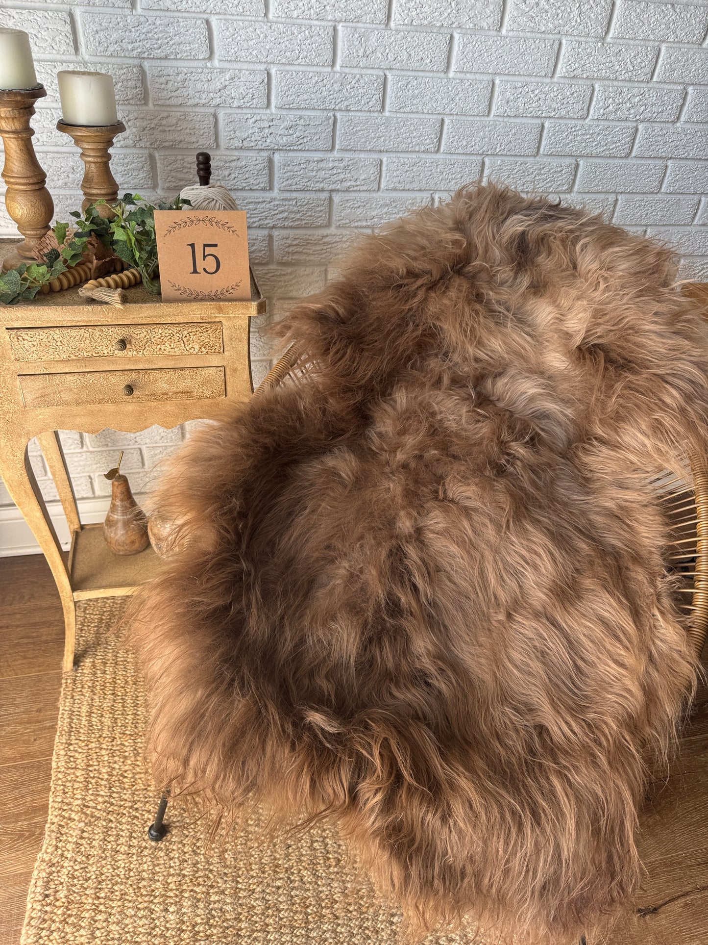 One‑of‑a‑Kind Genuine Sheepskin Rug | Natural, Eco‑Frendly, Handmade Sheepskin throw BSW2