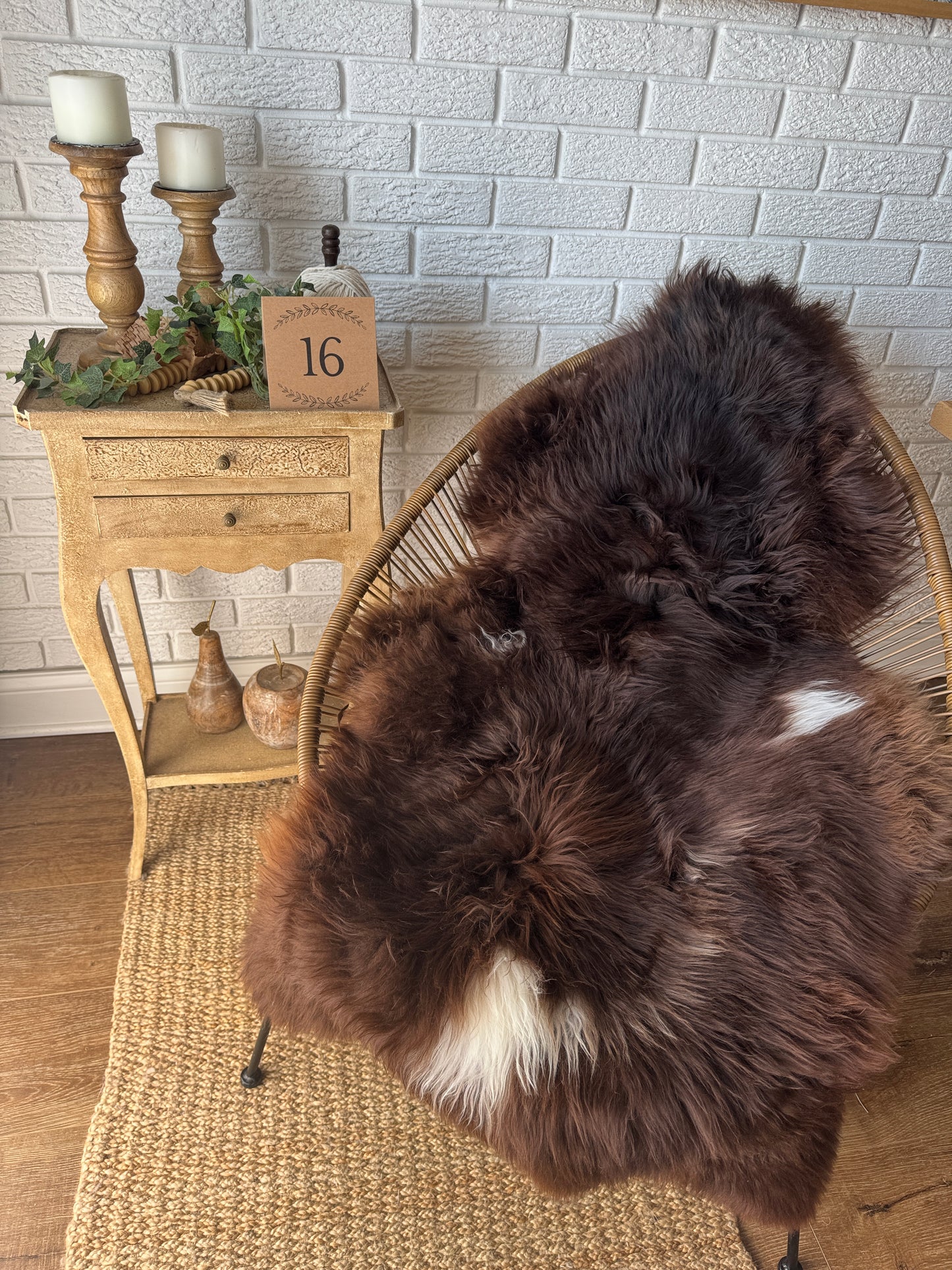 One‑of‑a‑Kind Genuine Sheepskin Rug | Natural, Eco‑Frendly, Handmade Sheepskin throw BSW2