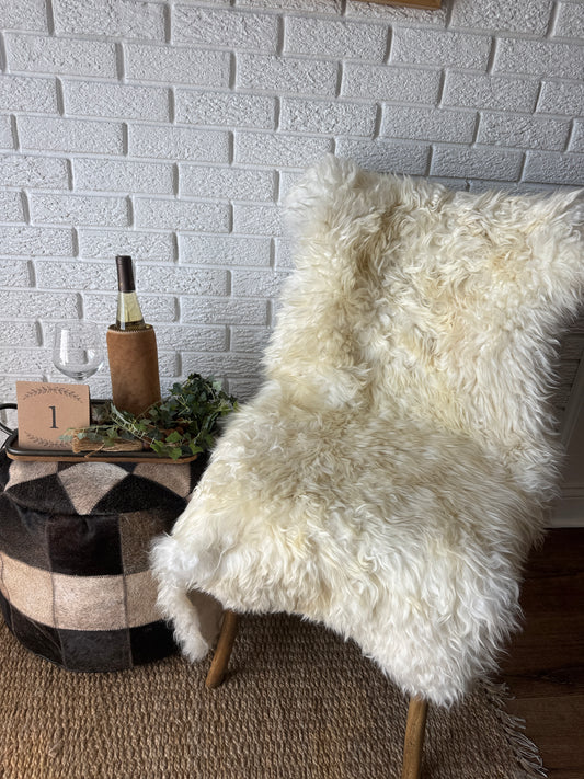 One‑of‑a‑Kind Genuine Sheepskin Rug | Natural, Eco‑Frendly, Handmade Sheepskin throw IMP3