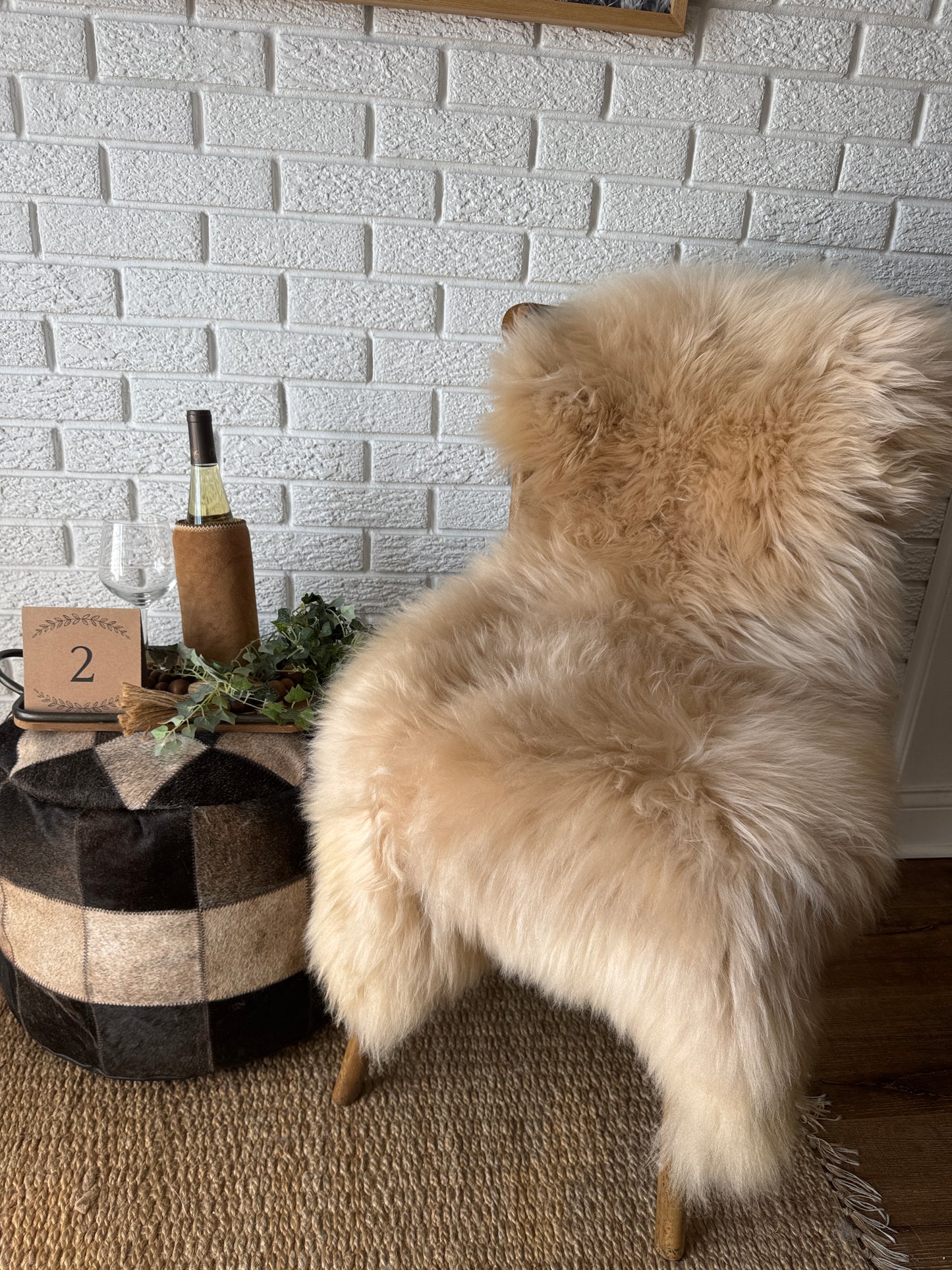 One‑of‑a‑Kind Genuine Sheepskin Rug | Natural, Eco‑Frendly, Handmade Sheepskin throw IMP3