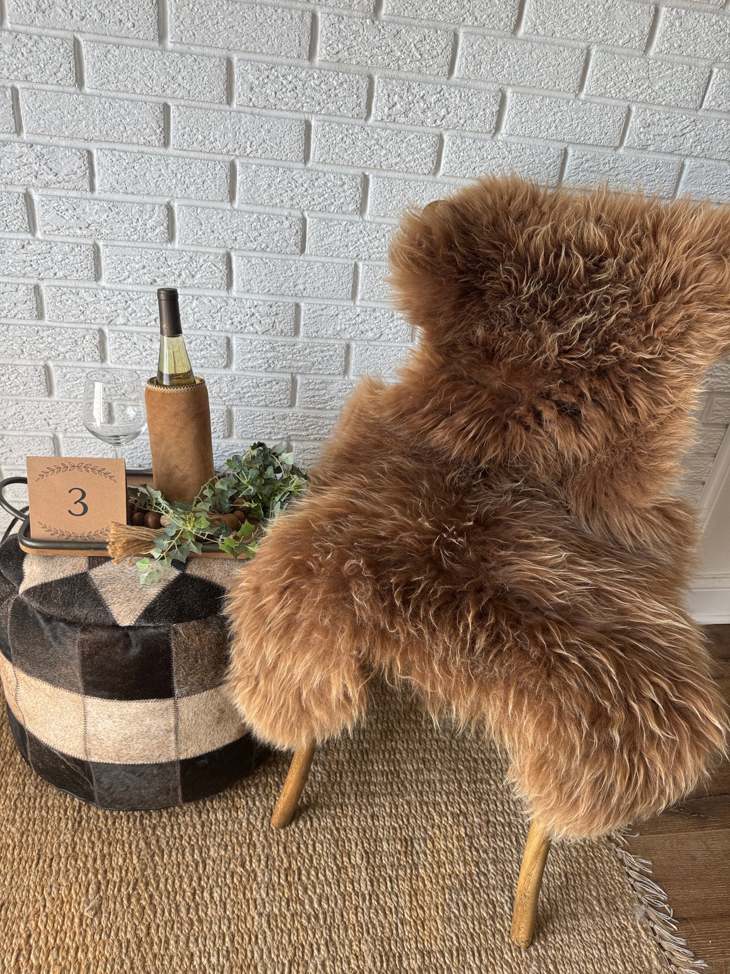 One‑of‑a‑Kind Genuine Sheepskin Rug | Natural, Eco‑Frendly, Handmade Sheepskin throw IMP3