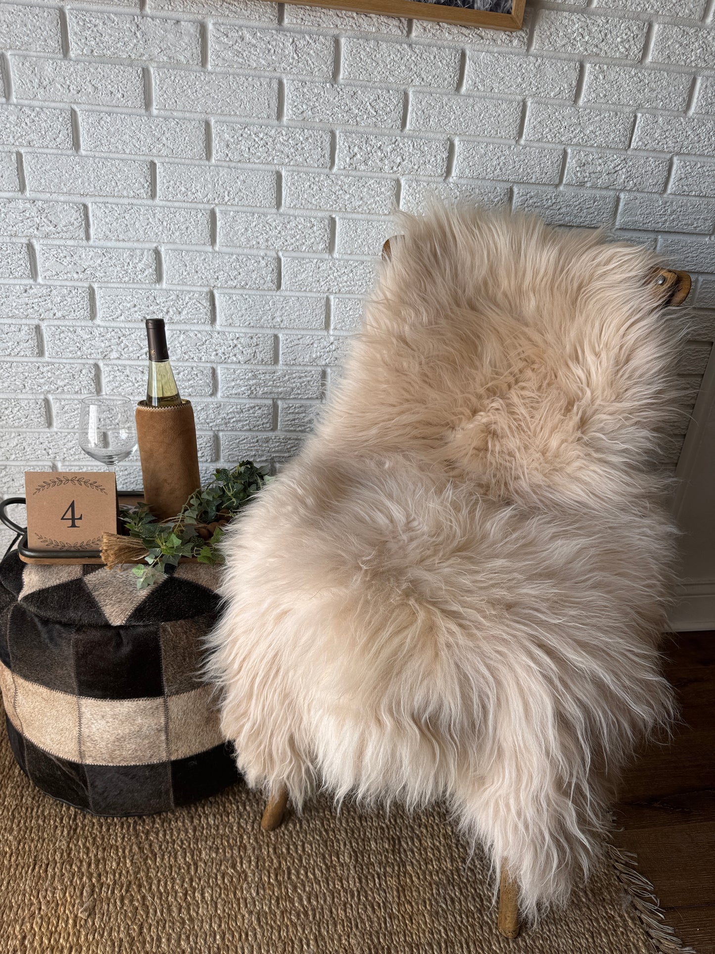 One‑of‑a‑Kind Genuine Sheepskin Rug | Natural, Eco‑Frendly, Handmade Sheepskin throw IMP3