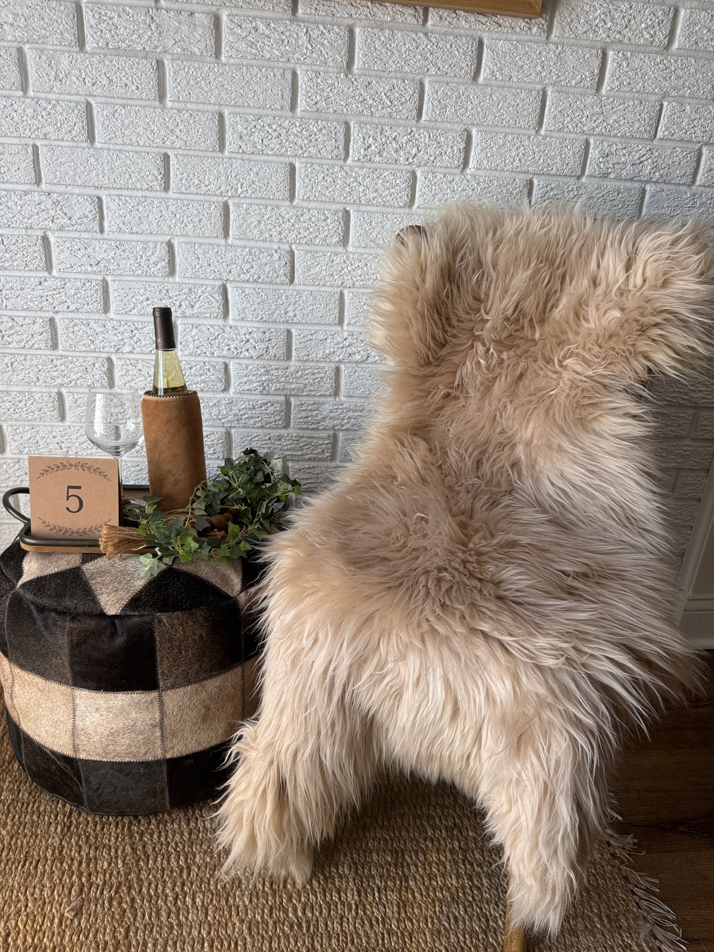 One‑of‑a‑Kind Genuine Sheepskin Rug | Natural, Eco‑Frendly, Handmade Sheepskin throw IMP3