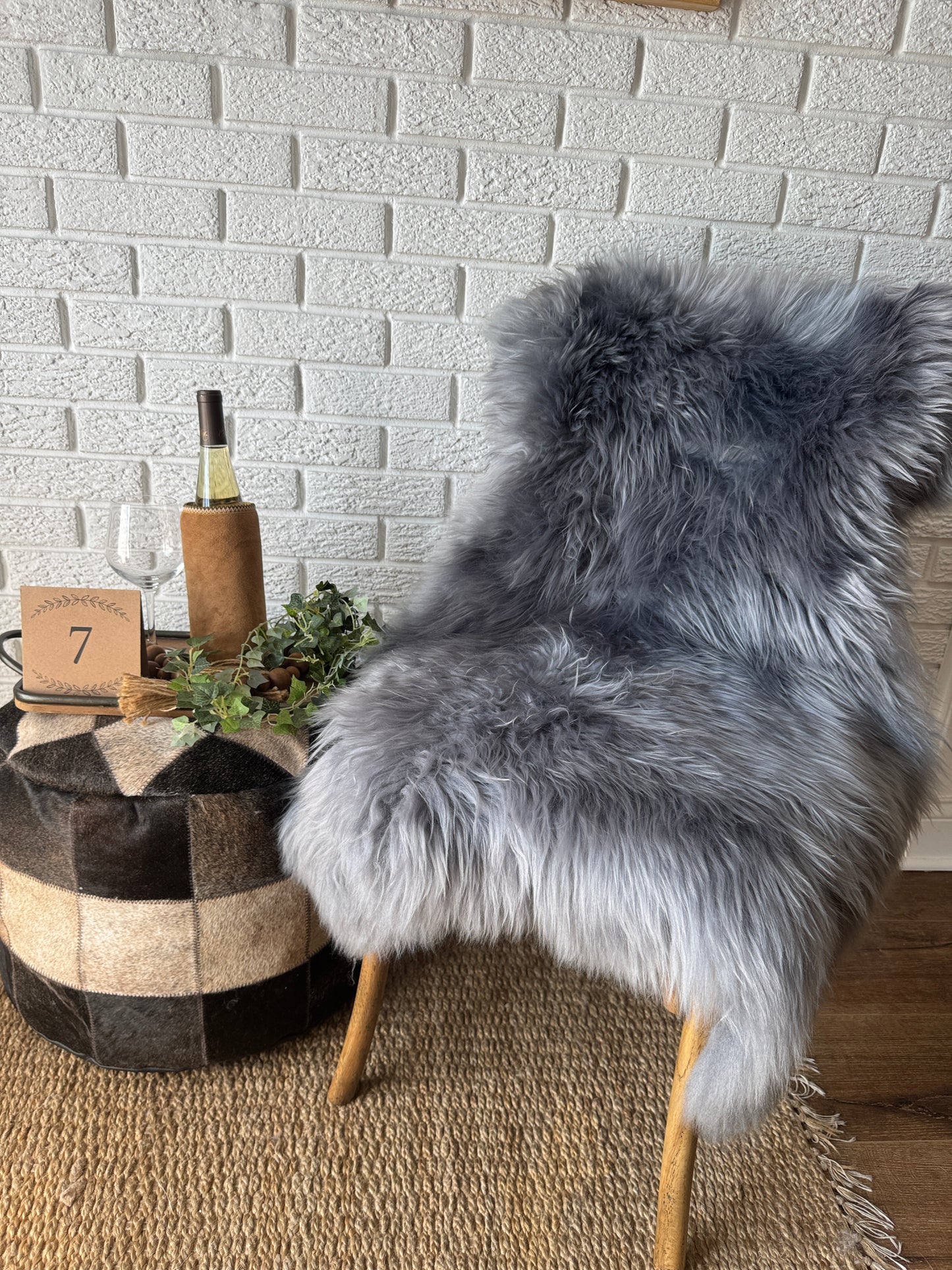 One‑of‑a‑Kind Genuine Sheepskin Rug | Natural, Eco‑Frendly, Handmade Sheepskin throw IMP3
