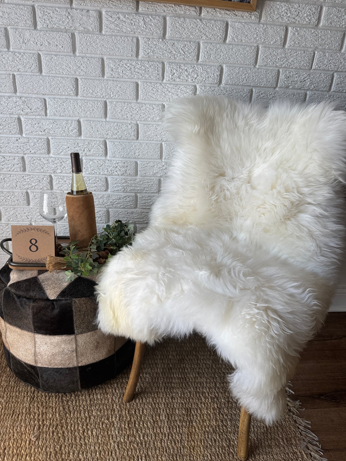 One‑of‑a‑Kind Genuine Sheepskin Rug | Natural, Eco‑Frendly, Handmade Sheepskin throw IMP3
