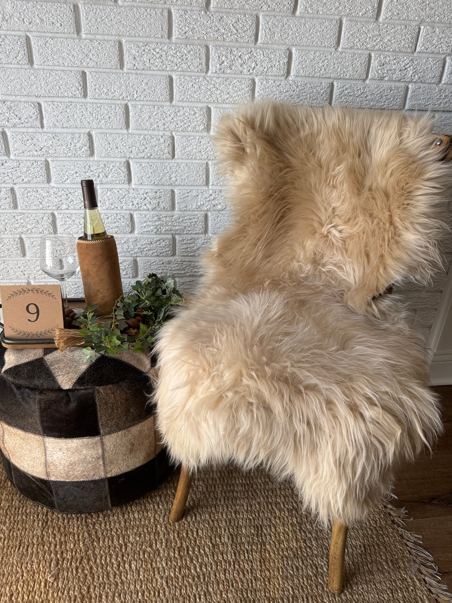 One‑of‑a‑Kind Genuine Sheepskin Rug | Natural, Eco‑Frendly, Handmade Sheepskin throw IMP3