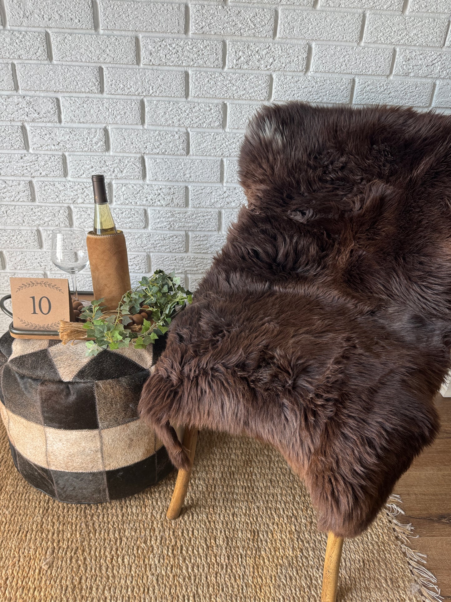 One‑of‑a‑Kind Genuine Sheepskin Rug | Natural, Eco‑Frendly, Handmade Sheepskin throw IMP3
