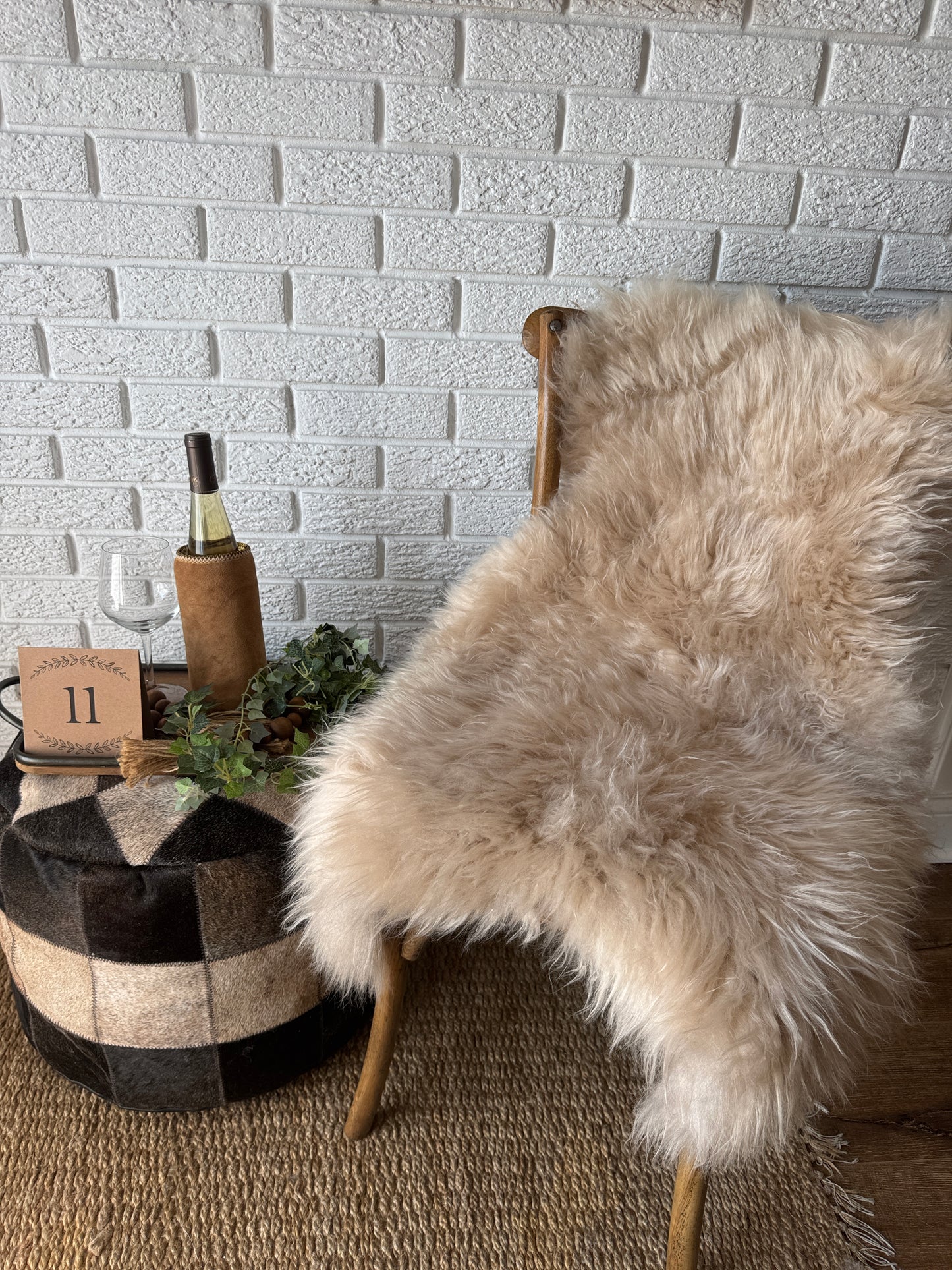 One‑of‑a‑Kind Genuine Sheepskin Rug | Natural, Eco‑Frendly, Handmade Sheepskin throw IMP3