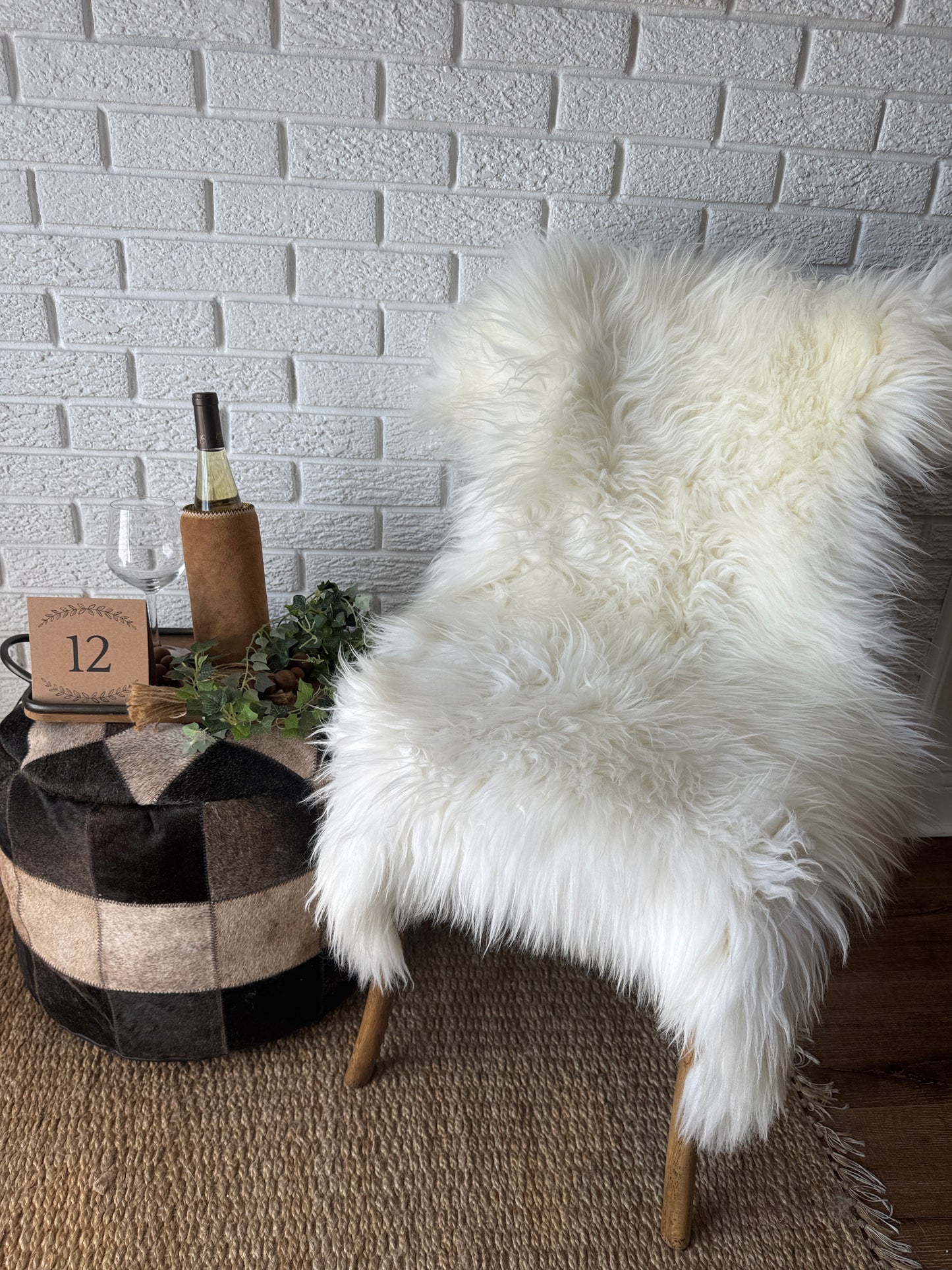 One‑of‑a‑Kind Genuine Sheepskin Rug | Natural, Eco‑Frendly, Handmade Sheepskin throw IMP3