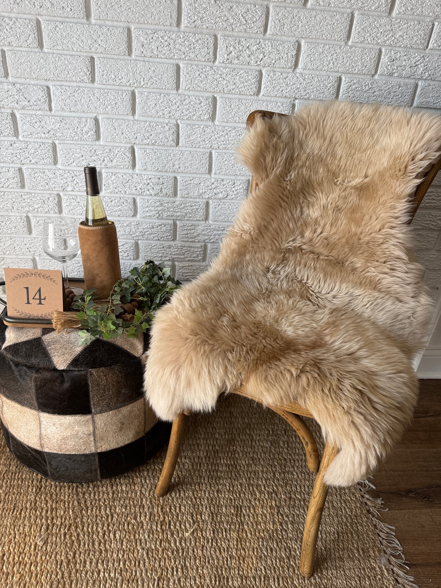 One‑of‑a‑Kind Genuine Sheepskin Rug | Natural, Eco‑Frendly, Handmade Sheepskin throw IMP3