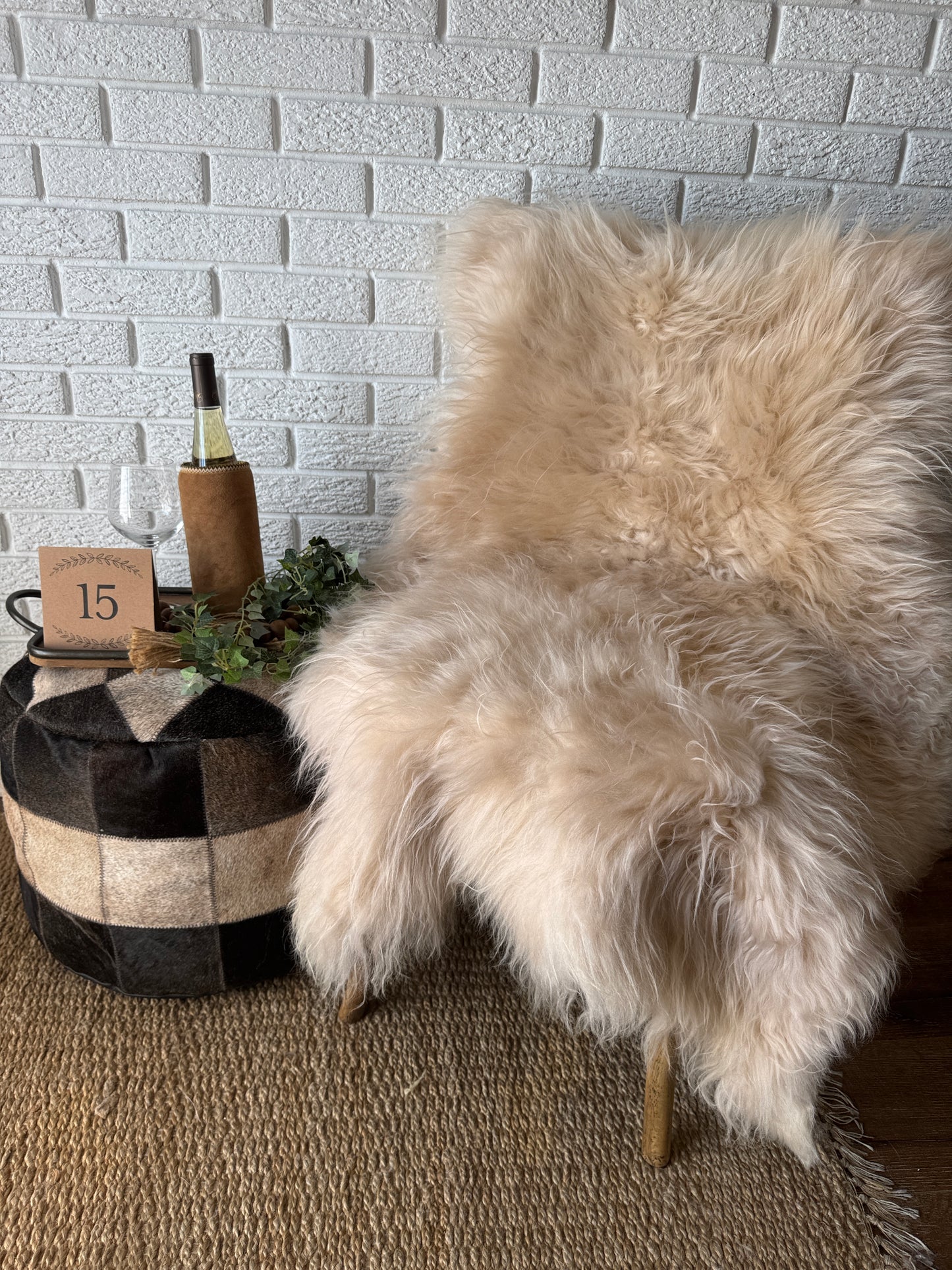 One‑of‑a‑Kind Genuine Sheepskin Rug | Natural, Eco‑Frendly, Handmade Sheepskin throw IMP3