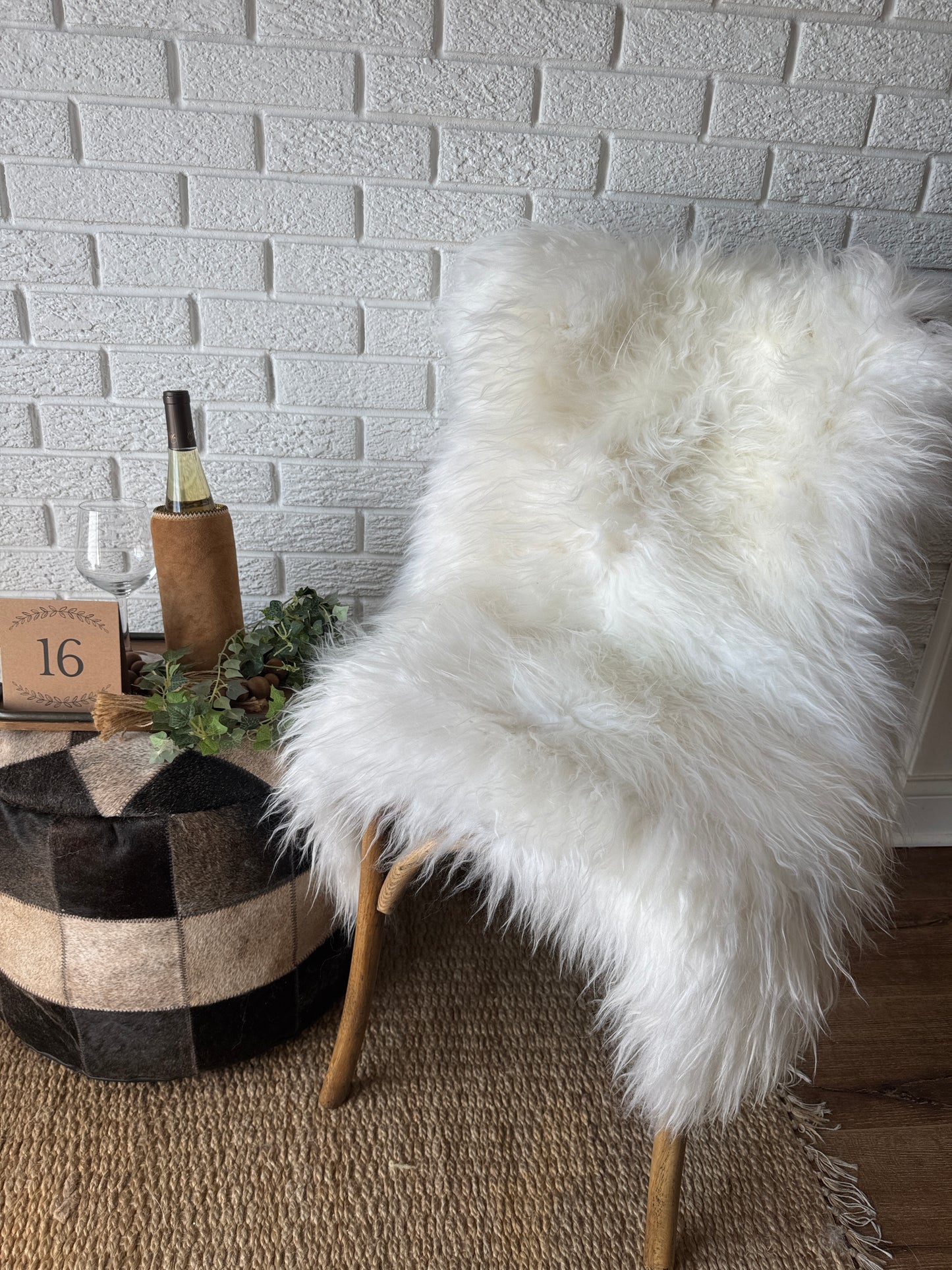 One‑of‑a‑Kind Genuine Sheepskin Rug | Natural, Eco‑Frendly, Handmade Sheepskin throw IMP3