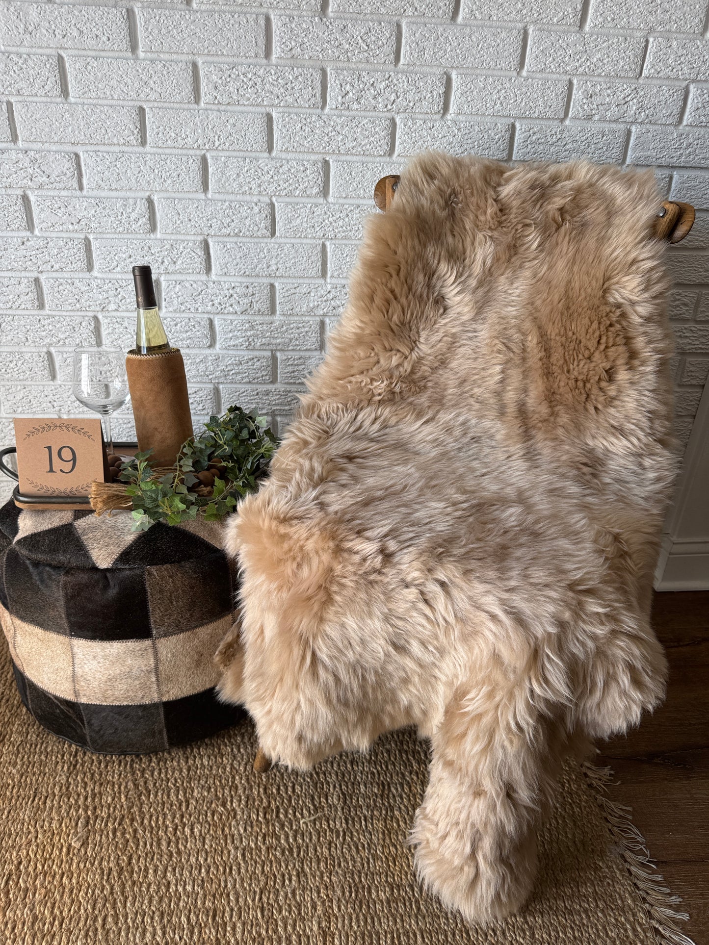 One‑of‑a‑Kind Genuine Sheepskin Rug | Natural, Eco‑Frendly, Handmade Sheepskin throw IMP3