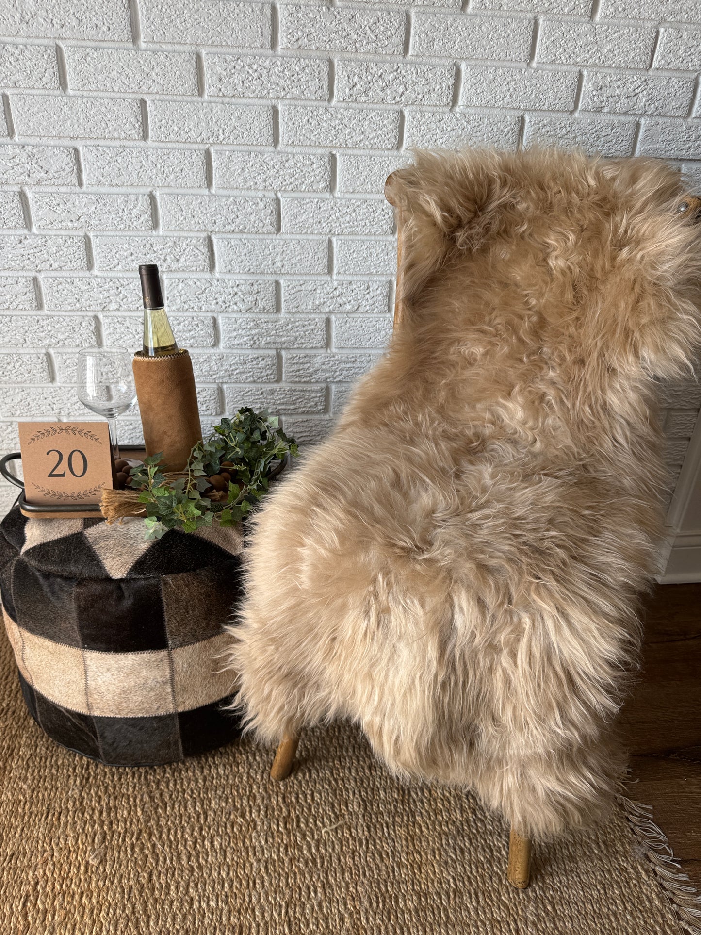 One‑of‑a‑Kind Genuine Sheepskin Rug | Natural, Eco‑Frendly, Handmade Sheepskin throw IMP3