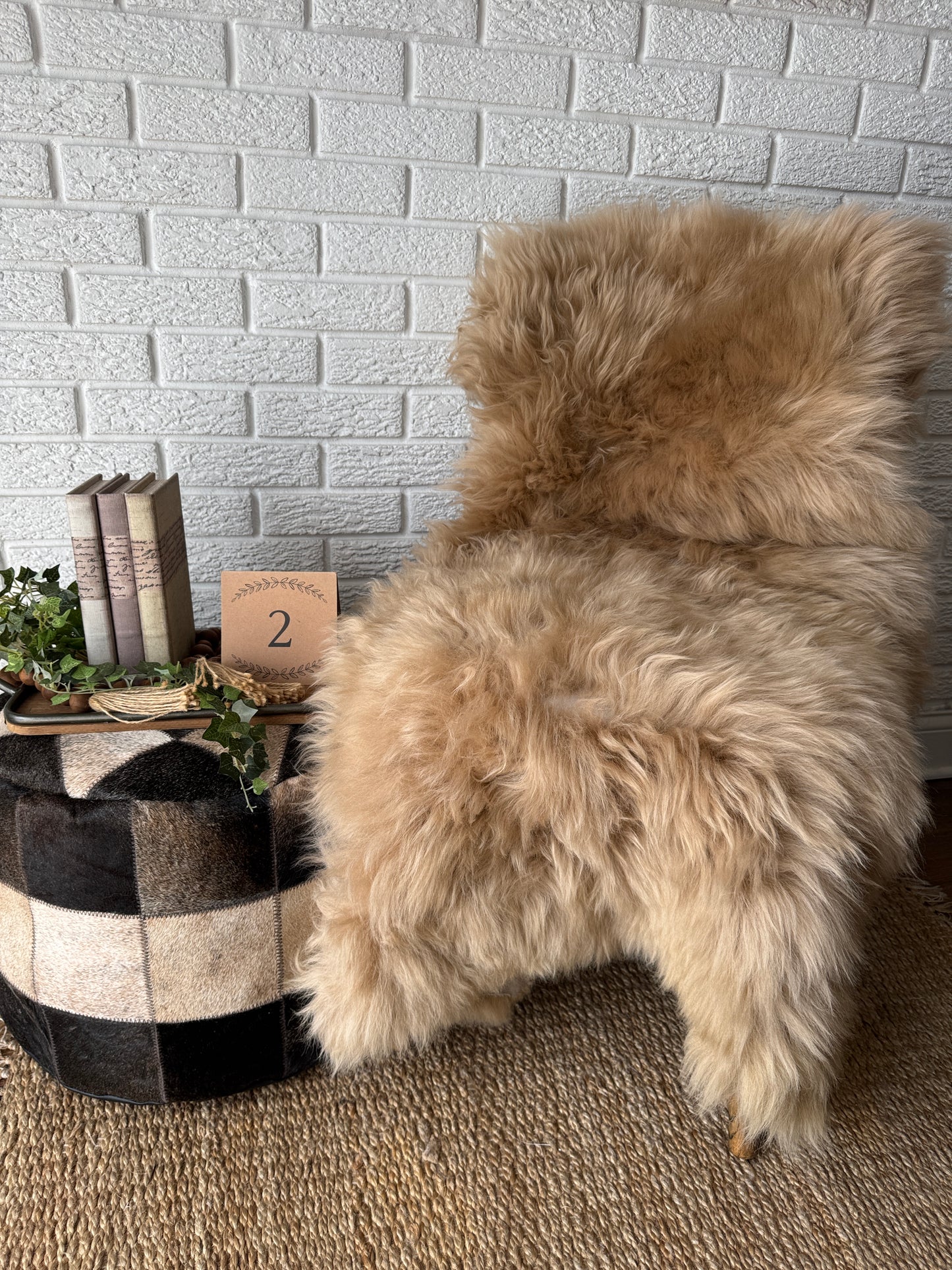 Long‑Hair Genuine Sheepskin Rug – One‑of‑a‑Kind Decorative Hide CAR-LG