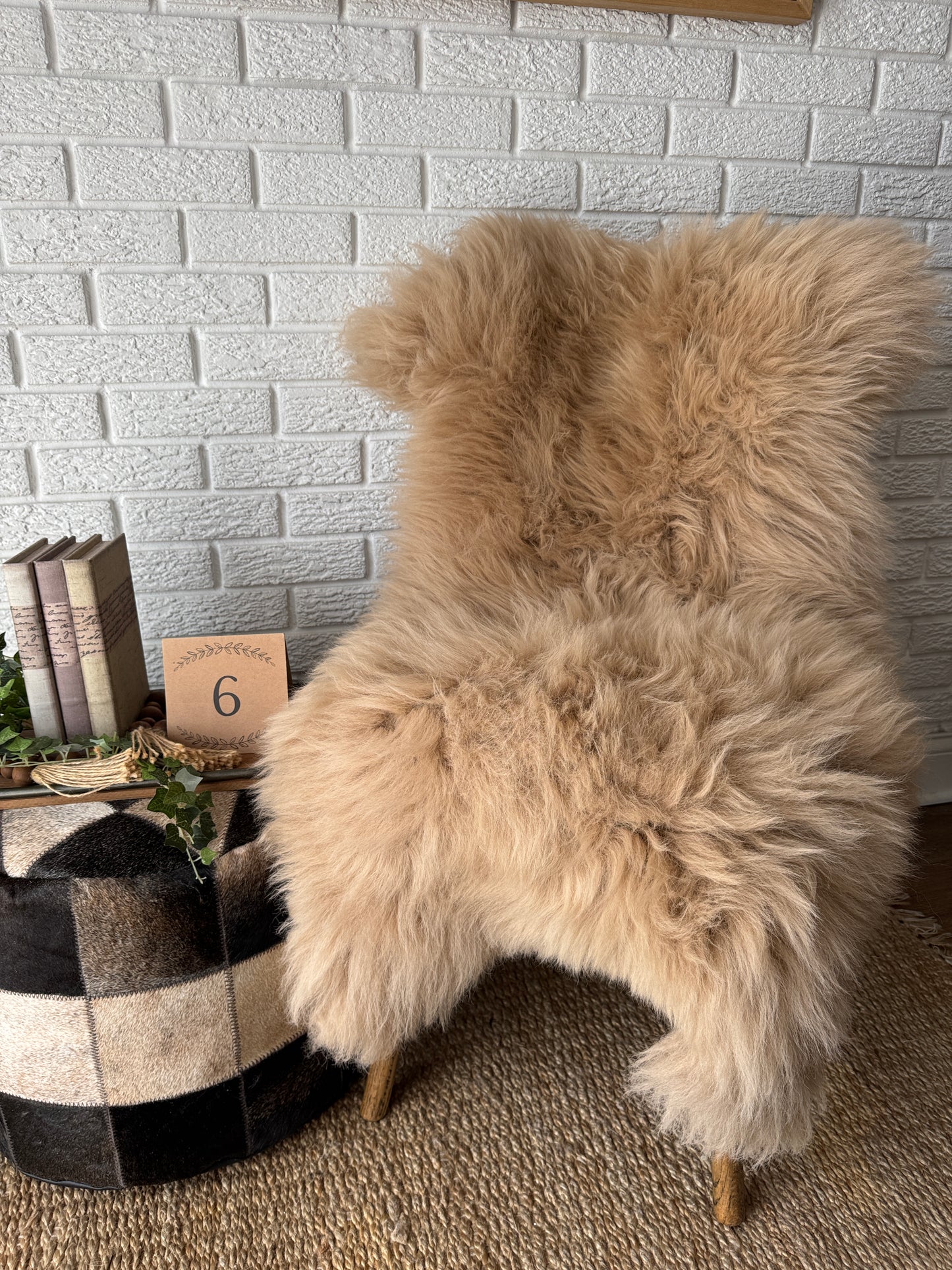 Long‑Hair Genuine Sheepskin Rug – One‑of‑a‑Kind Decorative Hide CAR-LG