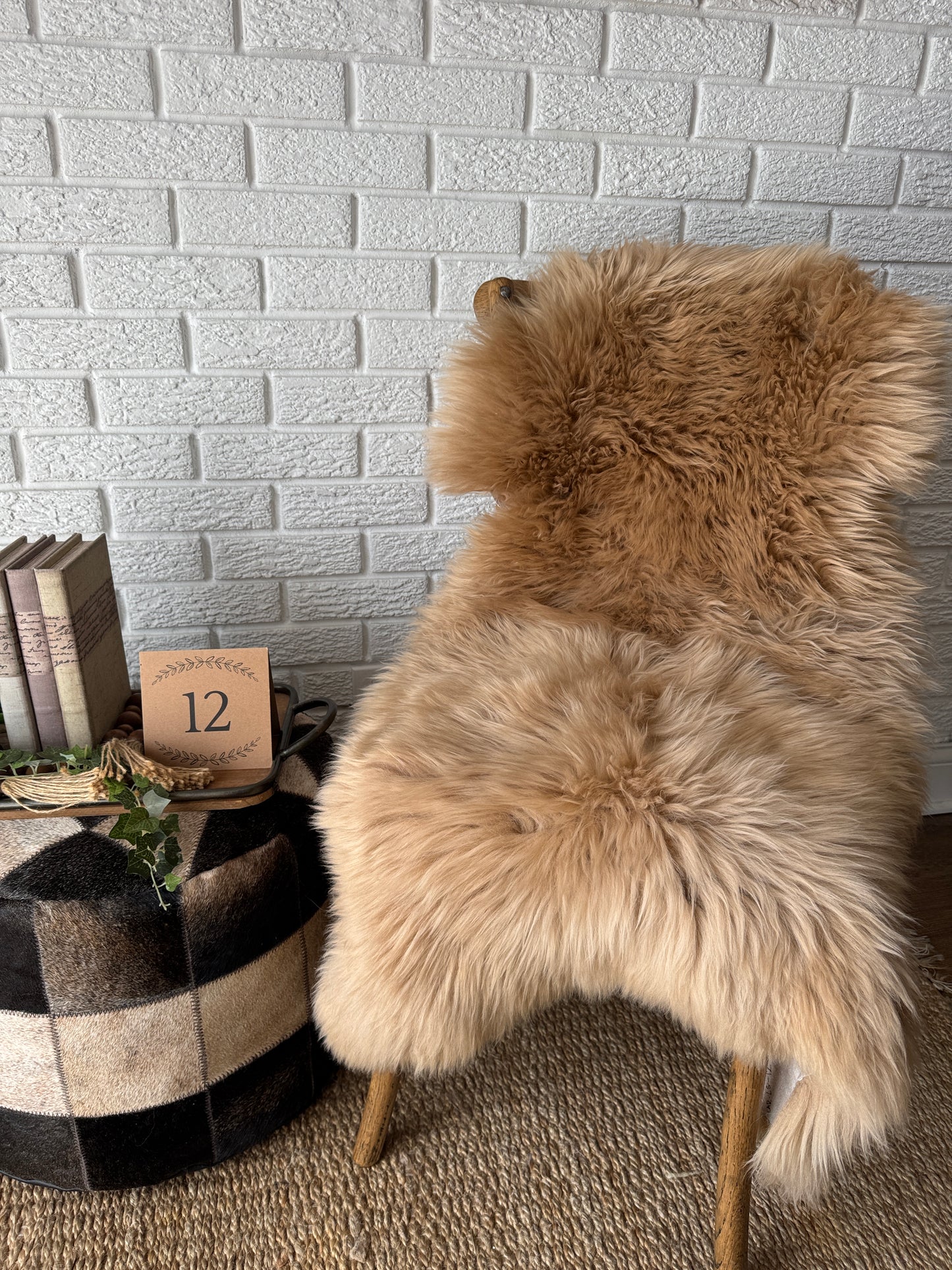 Long‑Hair Genuine Sheepskin Rug – One‑of‑a‑Kind Decorative Hide CAR-LG