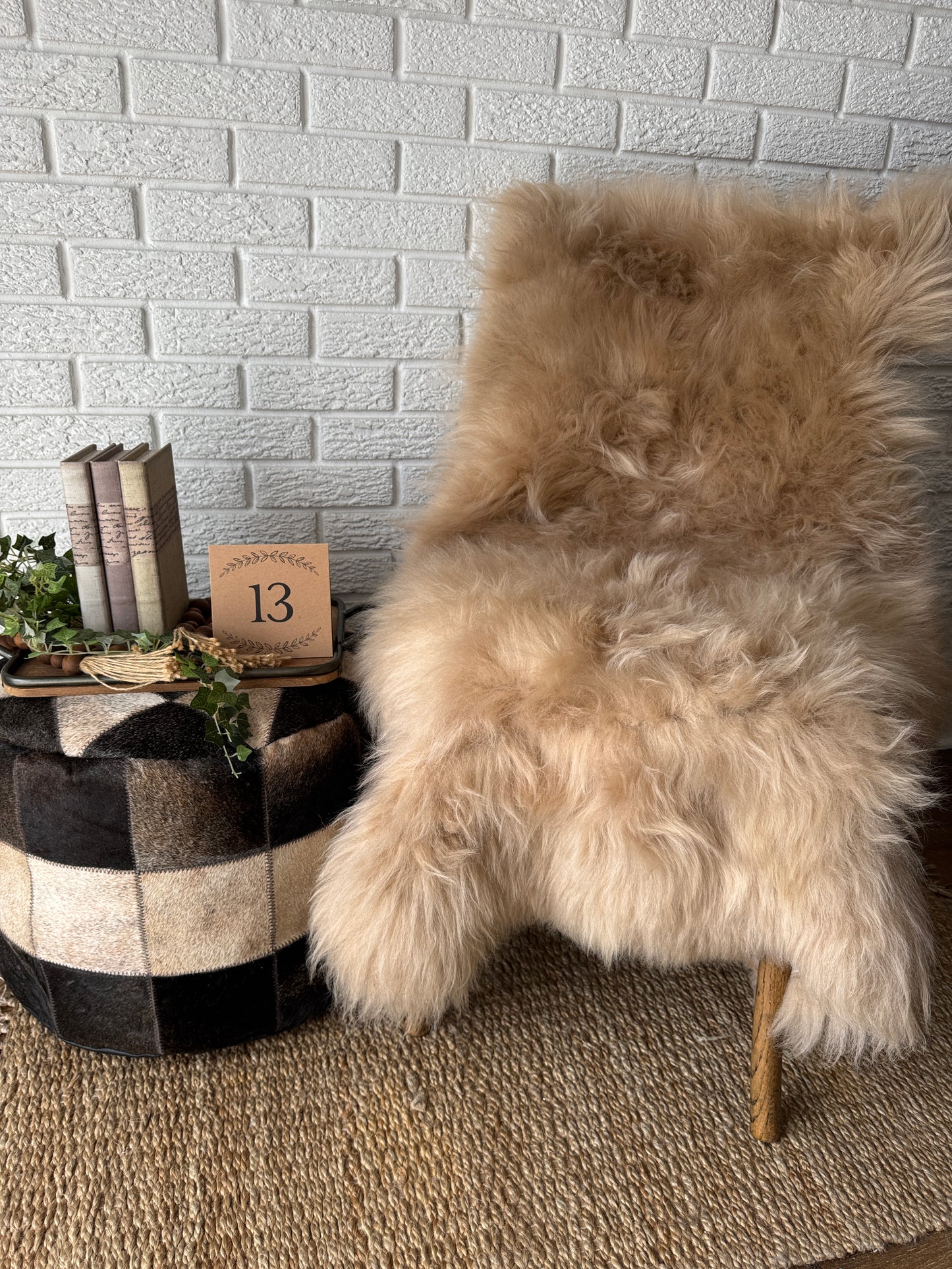 Long‑Hair Genuine Sheepskin Rug – One‑of‑a‑Kind Decorative Hide CAR-LG