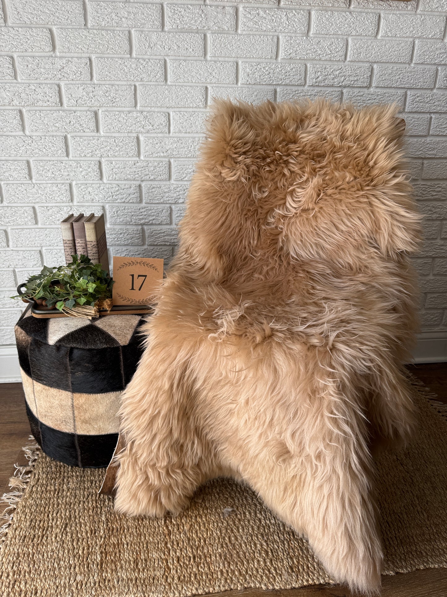 Long‑Hair Genuine Sheepskin Rug – One‑of‑a‑Kind Decorative Hide CAR-LG