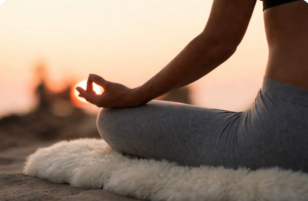 Sheepskin Meditation Mat — Natural Wool Grounding Pad for Yoga & Mindfulness
