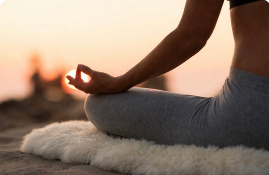 Sheepskin Meditation Mat — Natural Wool Grounding Pad for Yoga & Mindfulness