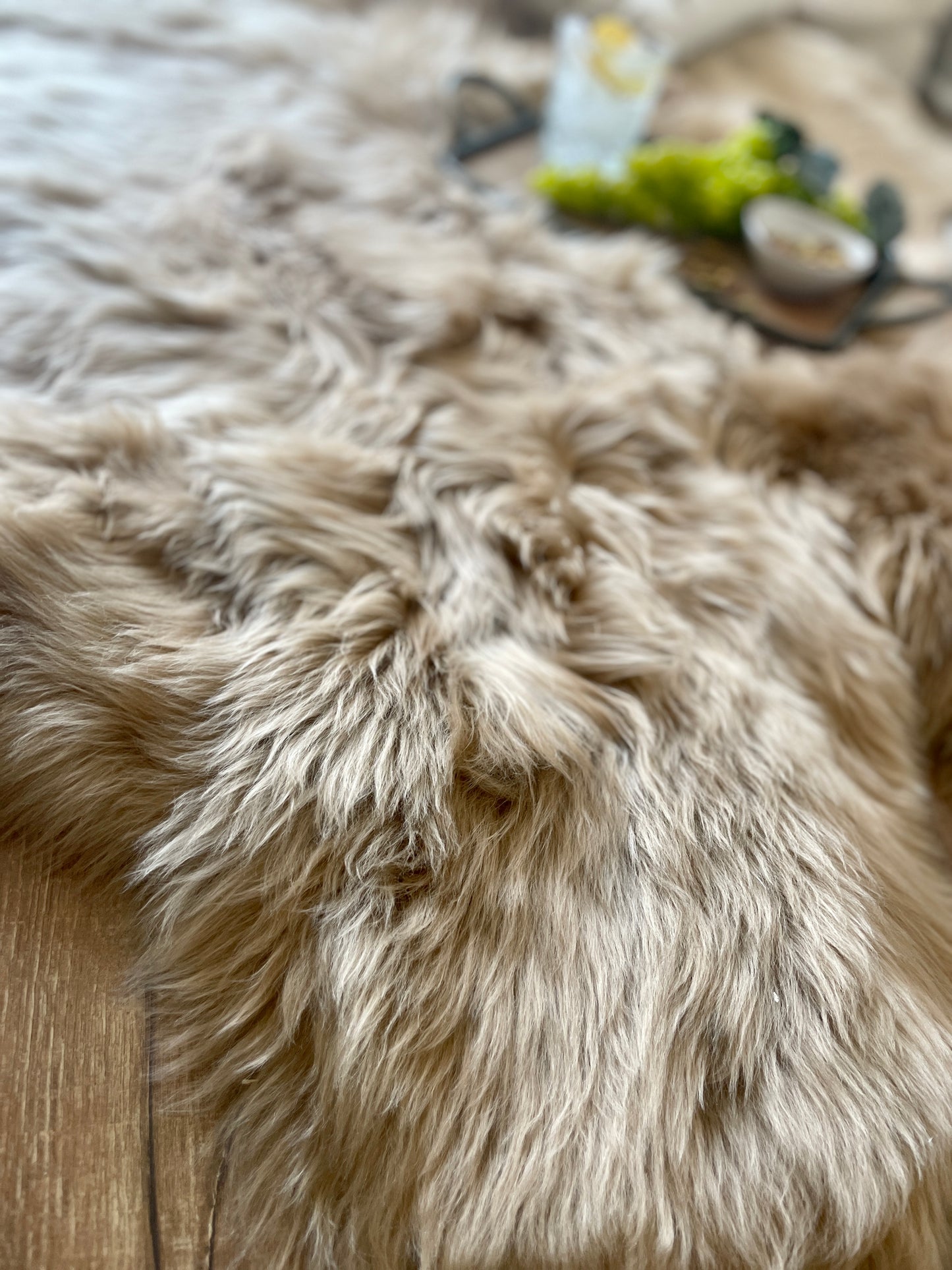 Follkee Sheepskin, Champagne Icelandic Sheepskin, sheepskin rug throw, natural sheepskin, real sheepskin rug